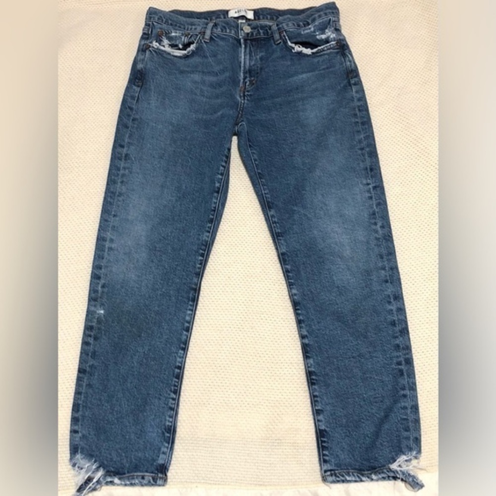 Agolde Blue Straight Leg Jeans